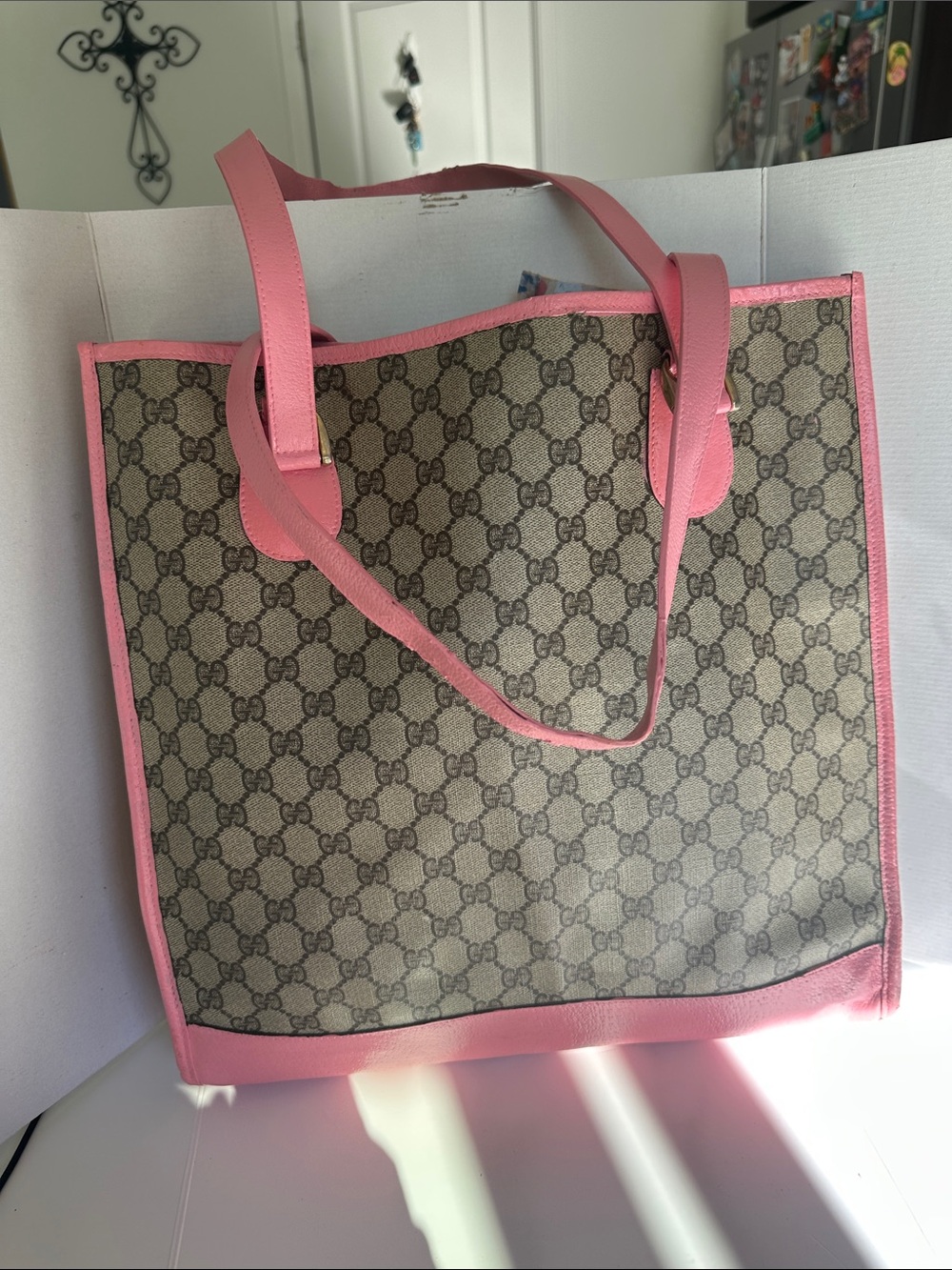 Gucci Monogram Tote Refreshed with Angelus Acrylic Leather Paint and sealer - Picture 5 of 16